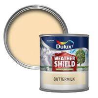 Dulux Weathershield Buttermilk Cream Matt Masonry Paint 250ml Tester Pot