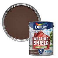 dulux weathershield intense chestnut smooth masonry paint 5l