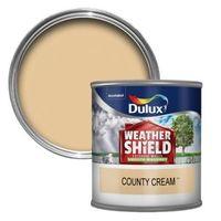Dulux Weathershield County Cream Matt Masonry Paint 250ml Tester Pot