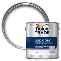 Dulux Interior Pure Brilliant White Satinwood Wood & Metal Paint 2.5L Tin