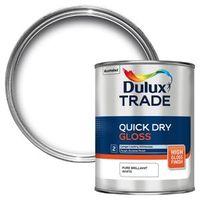 Dulux Trade Pure Brilliant White Gloss Quick Dry 1L