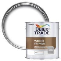 Dulux Trade White Matt Interior & Exterior Wood Primer 1L Tin