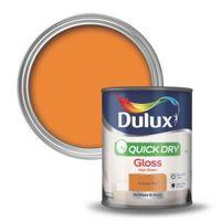 dulux interior orange fizz gloss wood metal paint 750ml