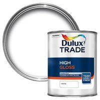 Dulux Trade Interior & Exterior White High Gloss Wall & Ceiling Paint 1L