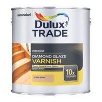 Dulux Trade Clear Satin Wood Varnish 2.5L Tin