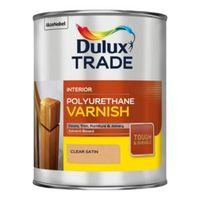 Dulux Trade Clear Satin Varnish 1L Tin