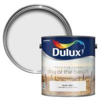 dulux travels in colour pearl grey flat matt emulsion paint 25l