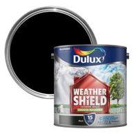 Dulux Weathershield Black Matt Masonry Paint 2.5L