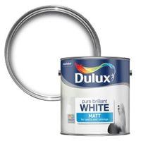 dulux pure brilliant white matt emulsion paint 25l