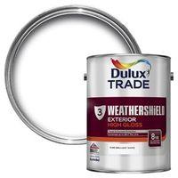 Dulux Trade Exterior Pure Brilliant White Gloss Wood Paint 5L
