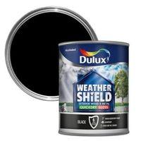 Dulux Weathershield Exterior Black Gloss Wood & Metal Paint 750ml