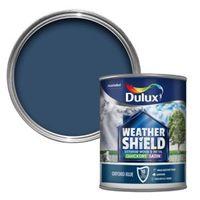 Dulux Weathershield Exterior Oxford Blue Satin Wood & Metal Paint 750ml