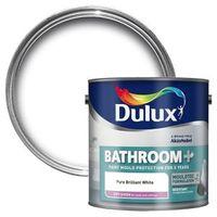 Dulux Bathroom Pure Brilliant White Soft Sheen Emulsion Paint 2.5L