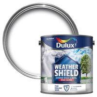 Dulux Weathershield Exterior Pure Brilliant White Gloss Wood & Metal Paint 2.5L