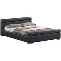 Durham Faux Leather Bed Frame Double Black