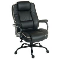 Dunham Home Office Chair In Black With Chrome Base And Castors