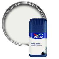 Dulux White Cotton Matt Emulsion Paint 50ml Tester Pot