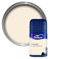 dulux ivory lace matt emulsion paint 50ml tester pot