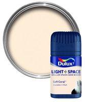dulux light space soft coral matt emulsion paint 50ml tester pot