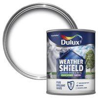 Dulux Weathershield Exterior Pure Brilliant White Satin Wood & Metal Paint 750ml