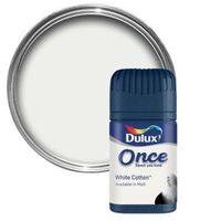 Dulux White Cotton Matt Emulsion Paint 50ml Tester Pot