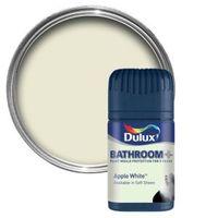 dulux bathroom apple white soft sheen emulsion paint 50ml tester pot