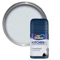 dulux kitchen frosted steel matt emulsion paint 50ml tester pot