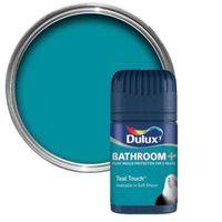 dulux bathroom teal touch soft sheen emulsion paint 50ml tester pot