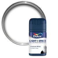 Dulux Light & Space Absolute White Matt Emulsion Paint 50ml Tester Pot