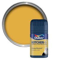 dulux kitchen honey mustard matt emulsion paint 50ml tester pot