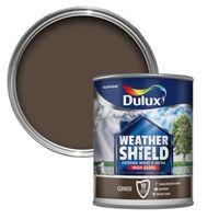 dulux weathershield exterior conker gloss wood metal paint 750ml