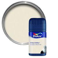 Dulux White Chiffon Matt Emulsion Paint 50ml Tester Pot