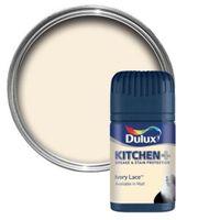 dulux kitchen ivory lace matt emulsion paint 50ml tester pot