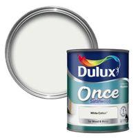 dulux interior white cotton satinwood wood metal paint 750ml