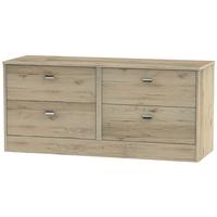 Dubai Bordeaux Oak Bed Box - 4 Drawer