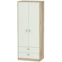 dubai kaschmir matt and bordeaux oak wardrobe tall 2ft 6in with 2 draw ...