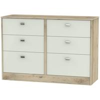 Dubai Kaschmir Matt and Bordeaux Oak Chest of Drawer - 6 Drawer Midi