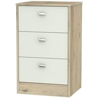 dubai kaschmir matt and bordeaux oak bedside cabinet 3 drawer locker