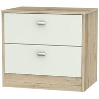 Dubai Kaschmir Matt and Bordeaux Oak Chest of Drawer - 2 Drawer Midi