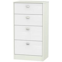 dubai rustic white and kaschmir matt chest of drawer 4 drawer midi