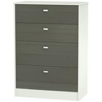 dubai rustic slate and kaschmir matt chest of drawer 4 drawer deep