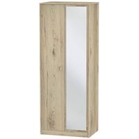 dubai bordeaux oak wardrobe tall 2ft 6in with mirror