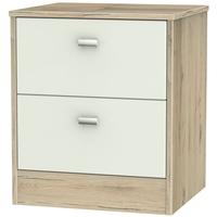 dubai kaschmir matt and bordeaux oak bedside cabinet 2 drawer locker