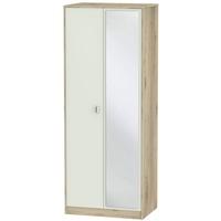 Dubai Kaschmir Matt and Bordeaux Oak Wardrobe - Tall 2ft 6in with Mirror