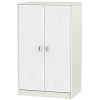 dubai rustic white and kaschmir matt wardrobe 2ft 6in plain midi