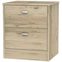 Dubai Bordeaux Oak Bedside Cabinet - 2 Drawer Locker