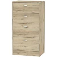 Dubai Bordeaux Oak Chest of Drawer - 4 Drawer Midi