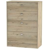 Dubai Bordeaux Oak Chest of Drawer - 4 Drawer Deep