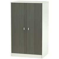 Dubai Rustic Slate and Kaschmir Matt Wardrobe - 2ft 6in Plain Midi