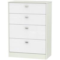 dubai rustic white and kaschmir matt chest of drawer 4 drawer deep